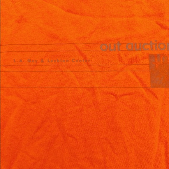Gildan, Vibrant Orange Men's Tee Gay & Lesbian Center - Picture 3 of 4